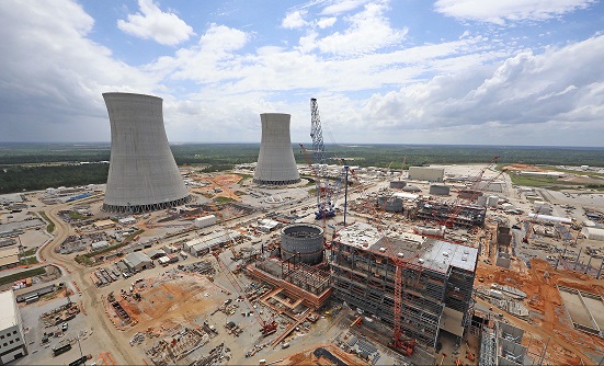 Construction on Vogtle units 3 and 4, april 2017